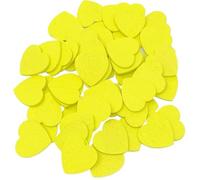 100 Pcs Wooden Coloured Love Hearts Slices Confetti DIY Arts Crafts for Wedding Decorations for Crafts,Decorating(Yellow)