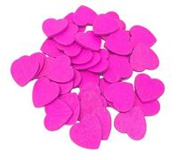 100 Pcs Wooden Coloured Love Hearts Slices Confetti DIY Arts Crafts for Wedding Decorations for Crafts,Decorating(Rose red)