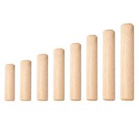100 Pcs Wooden Dowel Pins, 8Mm Dia Fluted Wood Dowels Rods Hardwood Crafts Dowel Pegs(35mm)