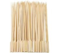100 pcs Wooden Kebab Skewers Chicken Bamboo 10cm Paddle Skewers for Kebab BBQ Fruit Sticks & Burger Grilling, Cocktail Food Picks, Bamboo for Grilling, Wooden BBQ