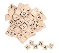 100 PCS Wooden Tiles Letters,Wooden Letters for Crafts,Spelling Blocks