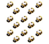 100 Pcs Wooden Yellow Bee Embellishments Self Adhesive | Mini delicate craft accents, for DIY projects and room styling, suited to living room walls and clothes