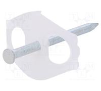 100 pcs x OBO BETTERMANN - 1996 50 - Holder, transparent, Cable P-clips, with a