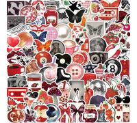 100 PCS Y2K Stickers Pack, Aesthetic Downtown Girl Vinyl Waterproof Stickers, Cool Funny Decals for Water Bottles, Laptops, Skateboards, Scrapbooks, Unique Stickers for Teens and Adults (Y2K C)