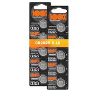 100% PeakPower CR2025 Battery - 10 PCS 3V Lithium Battery for Car Keys - CR2025 Coin Cell Batteries for Keyfob’s, Head Torches, Remotes, Scales, Led lights, Dog collars - 10 Year Shelf Life