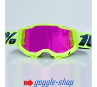 100% Accuri II Extra Motocross Goggles, black-yellow for Men