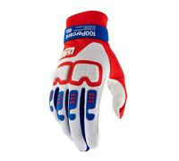 100 PERCENT ADULT LANGDALE GLOVES RED/WHITE/BLUE MX MOTOCROSS OFF-ROAD
