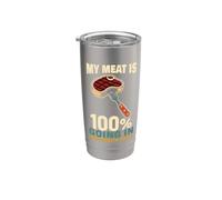 100 Percent BBQ Meat Smoker Grilling Stainless Steel Insulated Tumbler