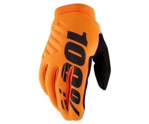 100 Percent Brisker Cold Weather MTB Gloves Fluo Orange