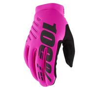 100 Percent Brisker Cold Weather Womens MTB Gloves Neon Pink/Black