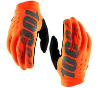 100 Percent Brisker Mens MTB Gloves - Orange, Large / 100% Cold Weather Full Finger Mountain Bike Mitten Mitt Glove Pair Bicycle Cycling Cycle Ride Insulated Winter Trail Enduro Moto MX Hand Wear