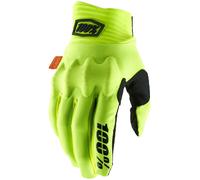 100 Percent Cognito Fluorescent Yellow/Black Full Finger Men's Small Gloves