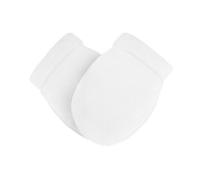 100 Percent Cotton Jersey Baby Scratch Mittens - White