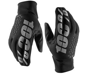 100 Percent Hydromatic Brisker Mens Waterproof MTB Gloves - Black, Medium / 100% Cold Water Wet Weather Resistant Full Finger Mountain Bike Mitt Bicycle Cycling Cycle Ride Insulated Winter Trail Wear