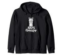 100 Percent Llamazings Cute Funny Llama Lovers Design Zip Hoodie