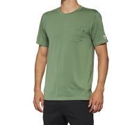 100% Mission Athletic Short Sleeves Casual T-Shirt Olive