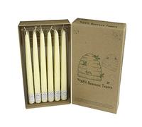 100 Percent Pure Beeswax Taper Candles. Box of 12 / 9.5 Inch.