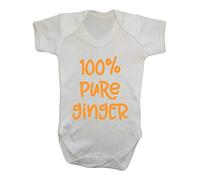 100 Percent Pure Ginger Statement Baby Grow Vest, 3-6 Months, White