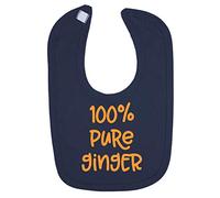 100 Percent Pure Ginger Statement Cotton Baby bib - Navy