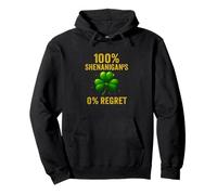 100 percent shenanigans clover St Patricks design Pullover Hoodie