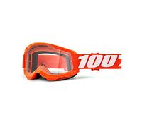 100 Percent Strata II Clear Unisex MTB Goggles (Orange/Clear Lens)