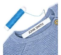 100 Personalised Clothes Labels, Clothes Name Labels. SEW Labels. Ideal for Kids School or Mark Any Garment. Customizable Labels. (100% Cotton, 100% Organic)