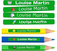 100 Personalised Sticky Labels for Pencils and Ballpoint Pens School Stickers with Name for Marking Items Waterproof Stickers for School and Nursery Dimensions 4.6 x 0.6 cm