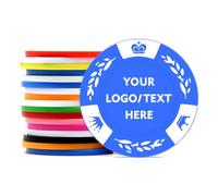 100 Personalized Poker Chips, Print with Your Text and Logo, Suitable for Corporate Event, Poker Night, Card Club, Board Game, Party (Blue)