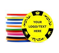 100 Personalized Poker Chips, Print with Your Text and Logo, Suitable for Corporate Event, Poker Night, Card Club, Board Game, Party (Yellow)