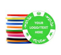 100 Personalized Poker Chips, Print with Your Text and Logo, Suitable for Corporate Event, Poker Night, Card Club, Board Game, Party (Green)