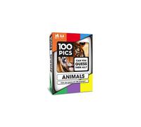 100 PICS Animals Quiz Card Game - Educational Travel Trivia Family Flash Card Puzzle Games for Smart Kids