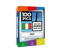 100 PICS Italy Educational Flash Cards Game - Kids Travel Guide For Italian Food Facts And Phrases