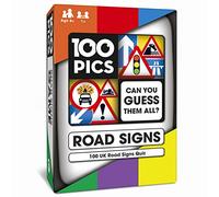 100 PICS Road Signs Travel Game - Traffic Sign Flash Cards, Helps Learn DVLA Highway Code Theory Driving Test UK
