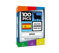 100 PICS Spain Educational Flash Cards Game - Kids Travel Guide For Spanish Food Facts And Phrases