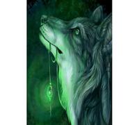 100-piece（45.5x35.5cm） Adult Puzzle, Wolf Animal World Theme Wooden Paper Puzzle