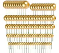 100-Piece Assorted Gold Foam Cake Decorations - Elegant Metallic Toppers for Desserts, Parties, and DIY Crafts
