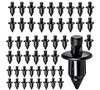 100-Piece Black Plastic Fasteners Set, 6mm Plastic Rivets and Car Trim Clips, For Automotive Panels and Interior Trim, Durable Trim Clips and Rivets