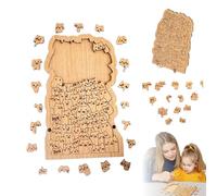 100-Piece Cat Shaped Wooden Jigsaw Puzzle, Cat Shaped Wooden Jigsaw Puzzle, Framed by Adorable Cats Outline Puzzles, Unique Animal Shape Wood Puzzles for Lovers and Cats Lovers
