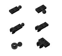 100 Piece Classic Building Plate Bulk, 1x2 with Ball End and Friction End Socket on Ends Compatible with Lego Parts and Pieces