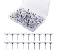 100-Piece Clear Push Pins Set with Storage Box for Bulletin Boards, Cork Boards, and Wall Hangings