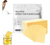 100 Piece Floor Cleaning Tablets Multi-Surface Cleaner Upgraded Multi-Surface Floor Cleaner Tablets Dissolvable Floors Cleaning Sheets For Hardwood Laminate TileWalls Maintenance (Yellow, 100PCS)