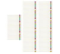 100 Piece Fruit Sticks, Disco Cocktail Sticks, Decorative Party Food Skewers, Shiny Drink Stir Picks, Strong Flexible Appetizer Picks for BBQ Charcuterie Cake Christmas Indoor Outdoor Party Supplies