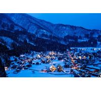 100 Piece Jigsaw Puzzle, Birthday, Gifts for Women, Wall Art, Honshu Island, Shirakawa Go, Landscapes 45.5x35.5CM