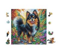 100 Piece Jigsaw Puzzle for Adults Border Collie Puppy 28x28cm Intermediate Level Puzzle for Skill Improvement Great for Logical Thinking Training Gift