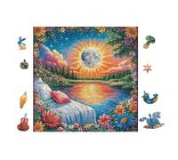 100 Piece Jigsaw Puzzle for Adults Cat Sleeping 28x28cm Framable Wall Art for Office Cafe Decor Unique Artistic Display for Commercial Space Decor Gift