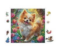 100 Piece Jigsaw Puzzle for Adults Chihuahua Puppy 28x28cm Intermediate Level Puzzle Great for Skill Improvement Logical Reasoning Training Brain Exercise