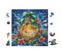 100 Piece Jigsaw Puzzle for Adults Christmas Ornament with Gifts 28x28cm for Mum Relaxing Hobby Fun Leisure Time Home Wall Decor Artwork Gift