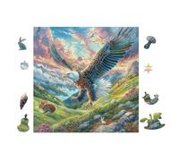 100 Piece Jigsaw Puzzle for Adults Eagle Mountain 28x28cm Framable Wall Art for Office Cafe Decor Unique Artistic Display for Commercial Space Decor Gift