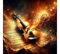 100 Piece Jigsaw Puzzle for Adults,Fantasy Violin 14 x 14 Inches DIY Educational Game Challenge puzzle for adults teens decoration puzzles Suitable Wall Decoration Gifts Relax