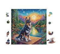 100 Piece Jigsaw Puzzle for Adults German Shepherd Puppy 28x28cm Universal Puzzle for All Occasions Home Decor Family Fun Stress Relief All in One Gift